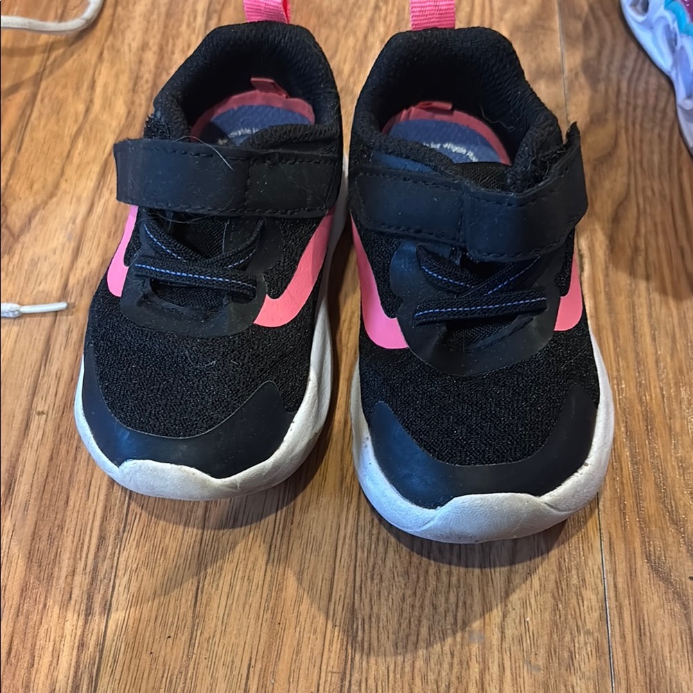 Kids Black and Pink Shoes